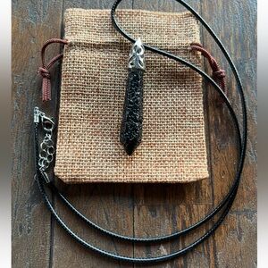 Lava Stone Mens Necklace | Mens Crystal Necklace | Lava Rock Unisex Necklace
